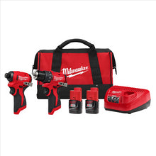 Load image into Gallery viewer, Milwaukee Tool M12 Subcompact Brushless 2-Tool Combo Kit
