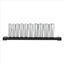 Load image into Gallery viewer, Milwaukee Tool 10pc 3/8" Metric Deep Well Sockets with FOUR FLAT Sides