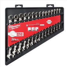 Load image into Gallery viewer, Milwaukee Tool 15 Piece Combination Wrench Set - Metric