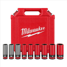 Load image into Gallery viewer, Milwaukee Tool SHOCKWAVE Impact Duty 1/2 Drive SAE & Metric 9PC Lug Nut Wheel Socket Set