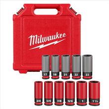 Load image into Gallery viewer, Milwaukee Tool SHOCKWAVE Impact Duty 1/2 Drive SAE & Metric 11PC Lug Nut Wheel Socket Set