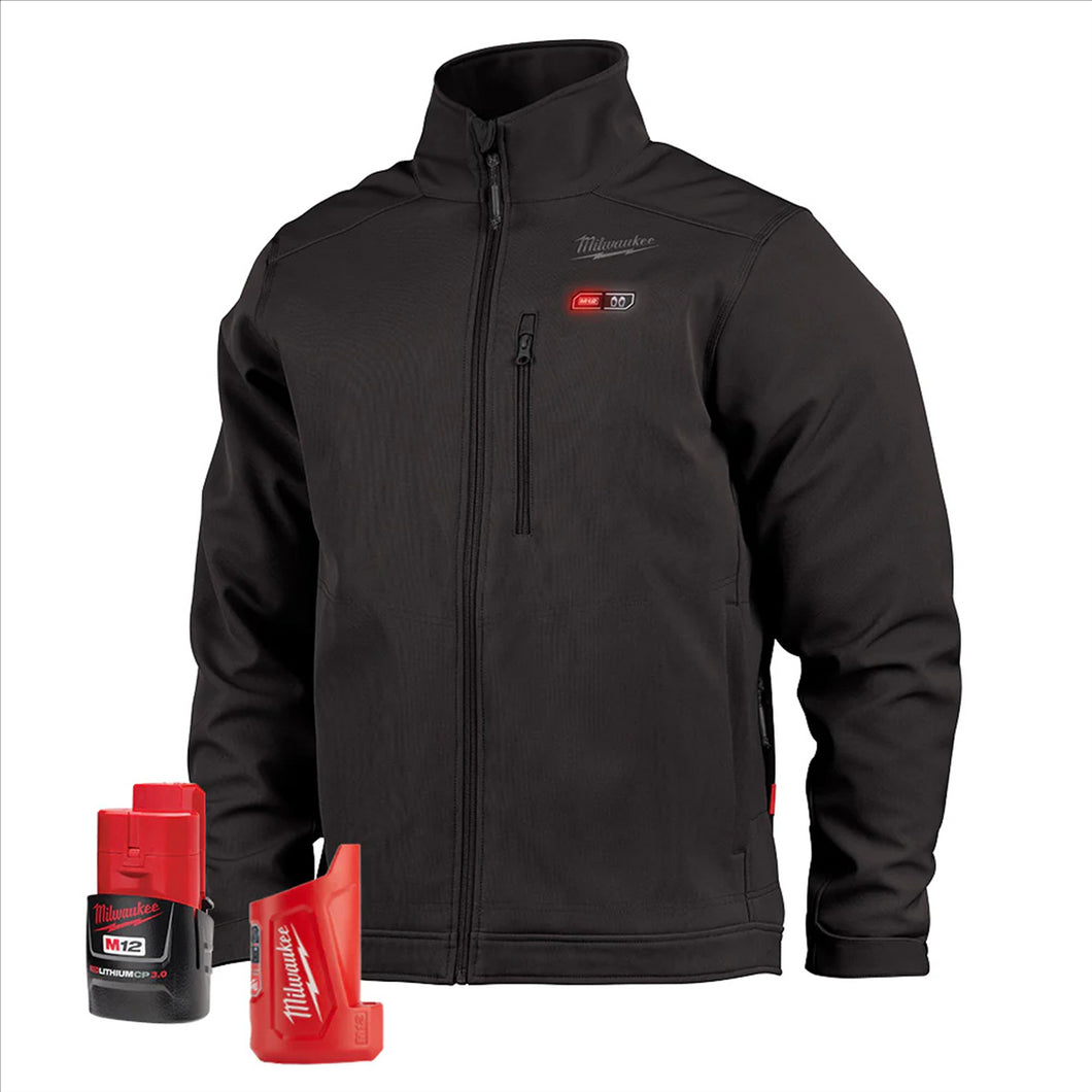Milwaukee Tool M12 Heated TOUGHSHELL Black Jacket Kit, XL
