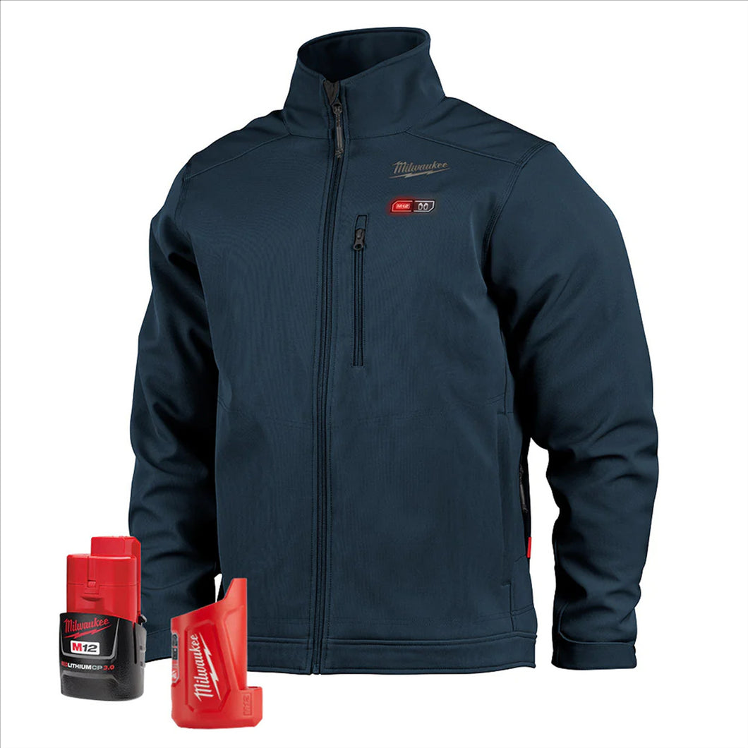 Milwaukee Tool M12 Heated TOUGHSHELL Navy Blue Jacket Kit, XL
