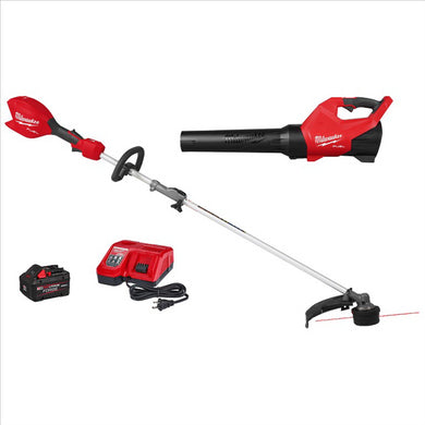 Milwaukee Tool M18 FUEL 18-Volt 16 in. Brushless Cordless Electric QUIK-LOK String Trimmer/Blower Combo Kit w/8.0 Battery (2-Tool)