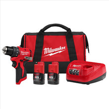 Load image into Gallery viewer, Milwaukee Tool M12 Subcompact Brushless 3/8 Inch Drill/Driver Kit
