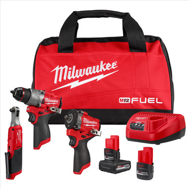 Milwaukee Tool M12 FUEL 3-Tool Combo Kit