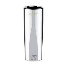 Load image into Gallery viewer, Milwaukee Tool 3/8&quot; Drive 17mm Metric Deep Socket with FOUR FLAT Sides
