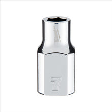 Load image into Gallery viewer, Milwaukee Tool 3/8&quot; Drive 7mm  Metric 6-Point Socket with FOUR FLAT Sides, Vanadium Steel, Chrome
