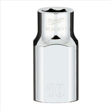 Load image into Gallery viewer, Milwaukee Tool 1/2&quot; Drive10MM  Metric 6-Point Socket with FOUR FLAT Sides, Vanadium Steel, Chrome
