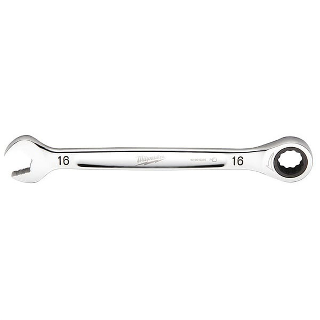 Milwaukee Tool 16MM Metric Ratcheting Combination Wrench, 12-Point, Steel, Chrome