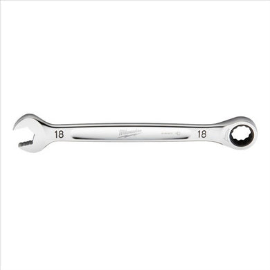 Milwaukee Tool 18MM Metric Ratcheting Combination Wrench, 12-Point, Steel, Chrome