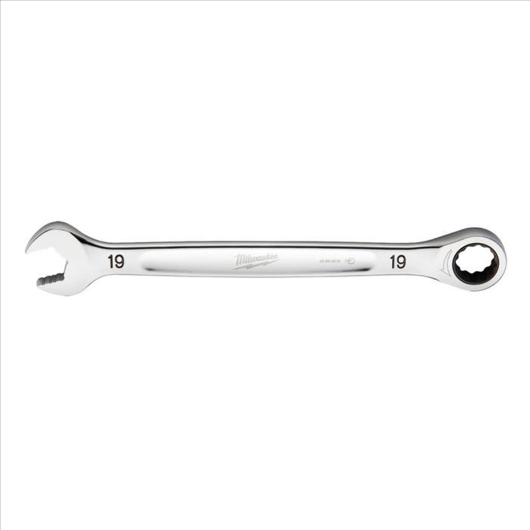 Milwaukee Tool 19MM Metric Ratcheting Combination Wrench, 12-Point, Steel, Chrome