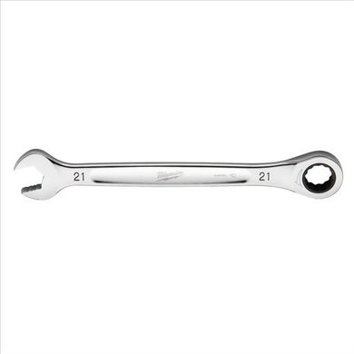 Milwaukee Tool 21MM Metric Ratcheting Combination Wrench, 12-Point, Steel, Chrome