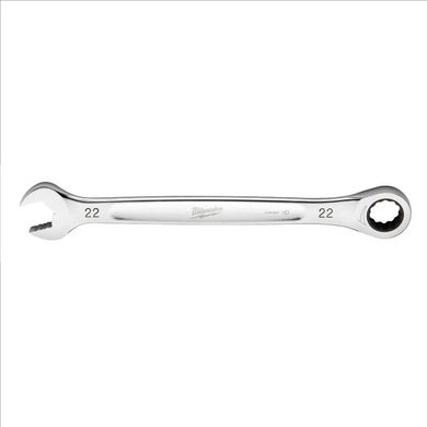 Milwaukee Tool 22MM Metric Ratcheting Combination Wrench, 12-Point, Steel, Chrome
