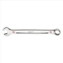 Load image into Gallery viewer, Milwaukee Tool 1/2&quot; SAE Combination Wrench, 12-Point, Steel, Chrome, Ergonomic, I-Beam Handle
