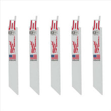 Load image into Gallery viewer, Milwaukee Tool 6&quot; 24 TPI   SAWZALL Blades (5 Pk)
