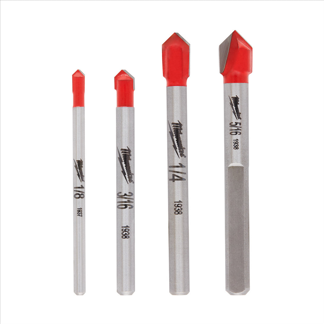 Milwaukee Tool 4pc. Glass and Tile Bit Set