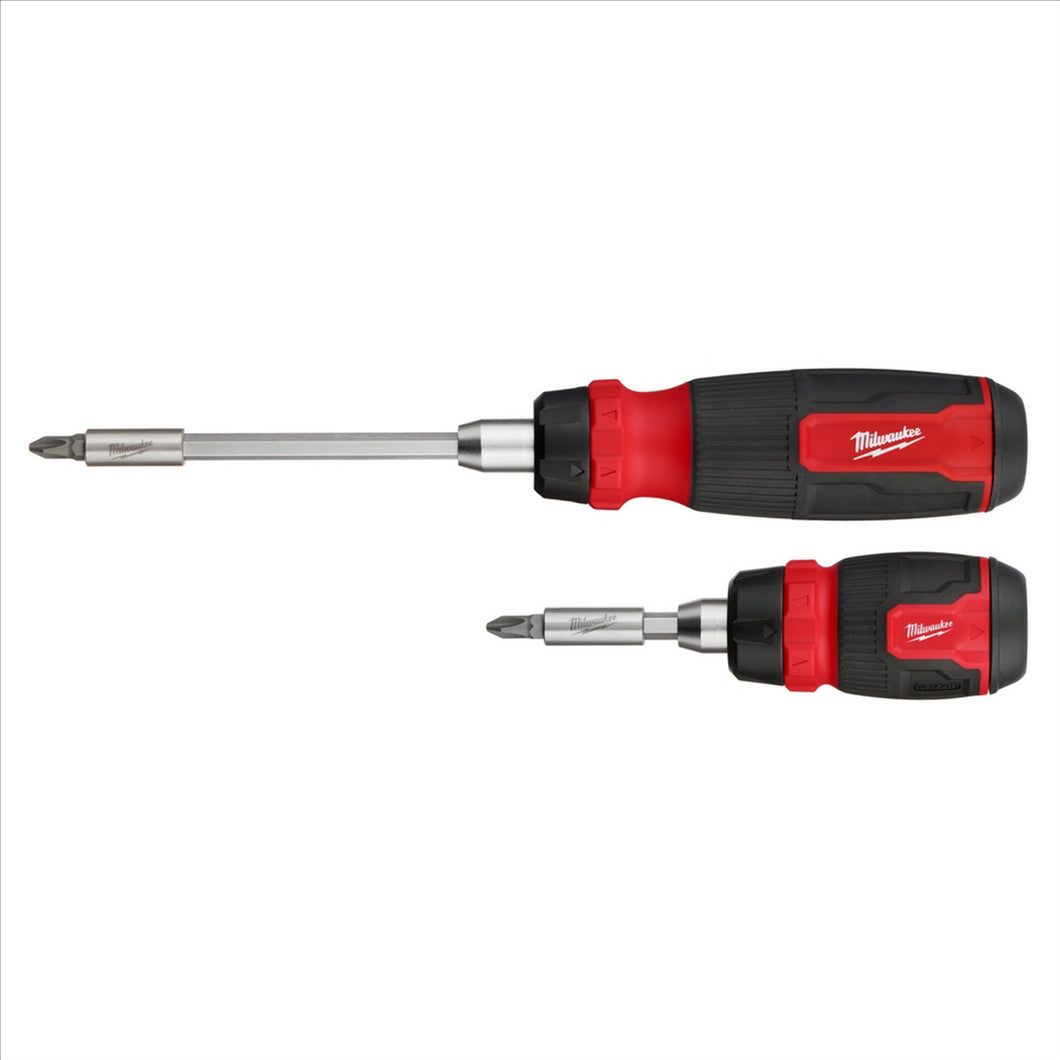 Milwaukee Tool 2pc 14-in-1 Ratcheting Multi-Bit and 8-in-1 Ratcheting Compact Multi-bit Screwdriver Set