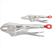 Load image into Gallery viewer, Milwaukee Tool 2 Pc. 10&quot; CURVED JAW &amp; 6&quot; LONG NOSE TORQUE LOCK LOCKING PLIERS SET
