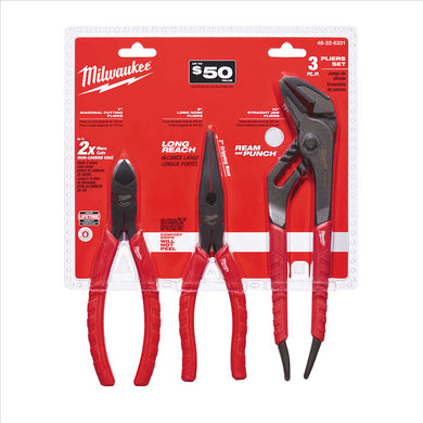 Milwaukee Tool Comfort Grip Pliers Kit - 3 PC