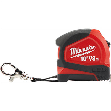 Milwaukee Tool 10ft / 3m Keychain Tape Measure with LED