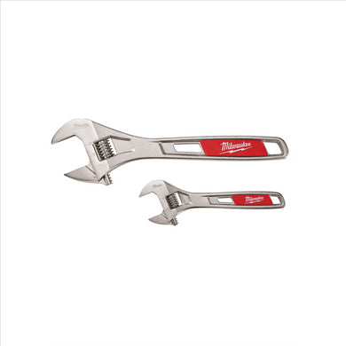 Milwaukee Tool 2-PC ADJUSTABLE CHROME PLATE WRENCH SET 6