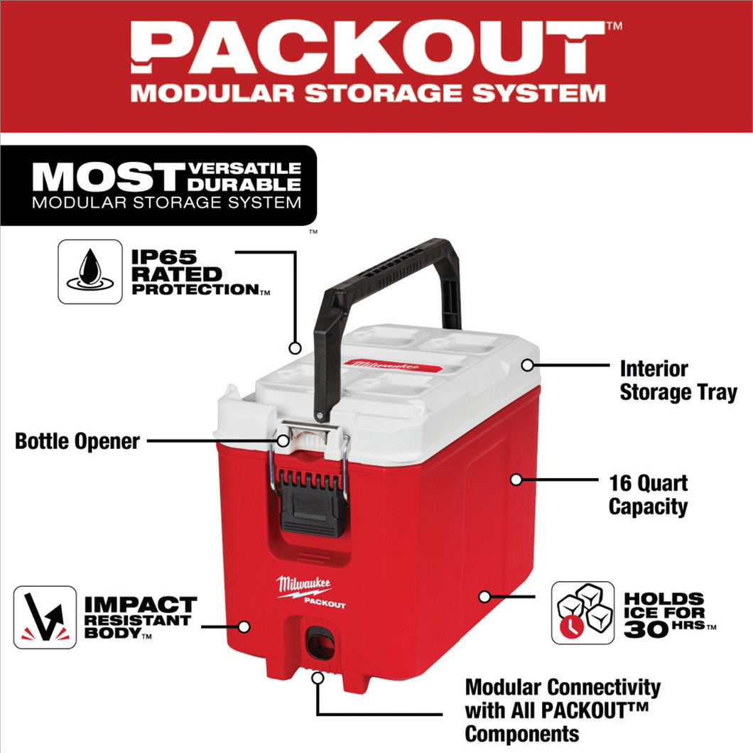 Milwaukee Tool PACKOUT 16QT Compact Cooler