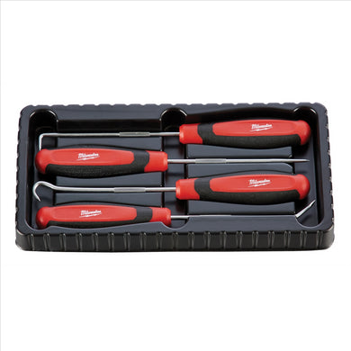 Milwaukee Tool 4-PC All-Metal Core Comfort Grip Hook & Pick Set, Chrome Plated