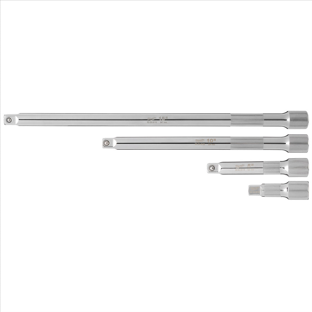 Milwaukee Tool 4pc 1/2” Drive Extension Set
