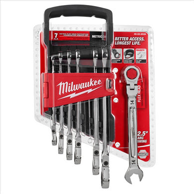 Milwaukee Tool 7pc SAE Flex Head Combination Wrenches