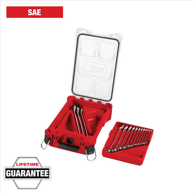 Milwaukee Tool 15pc SAE Combination Wrench Set with PACKOUT Compact Organizer
