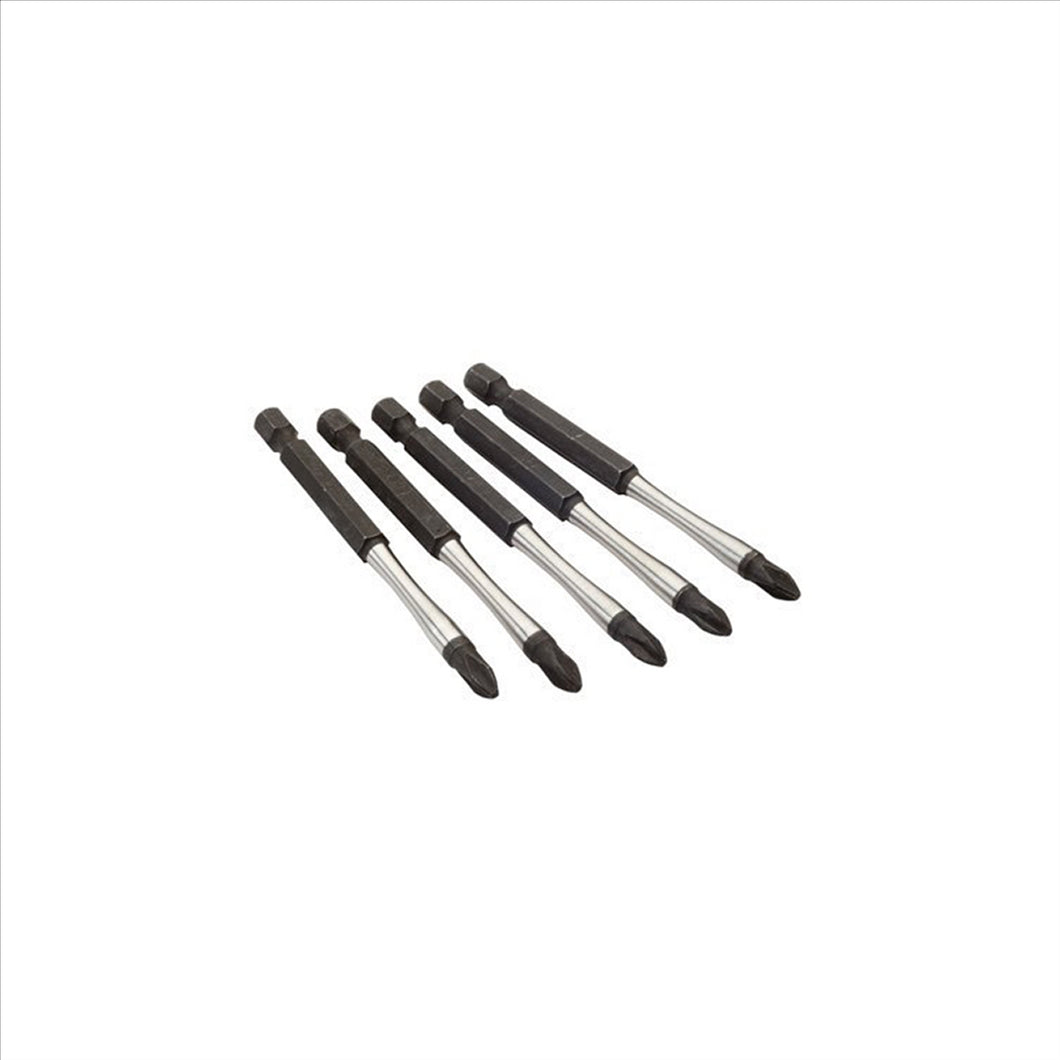 Milwaukee Tool SHOCKWAVE 3-1/2” Impact Phillips #2 Power Bits (5PK)
