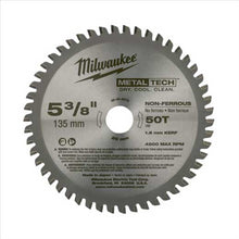Load image into Gallery viewer, Milwaukee Tool 5-3/8&quot; Aluminum Cutting Circular Saw Blade
