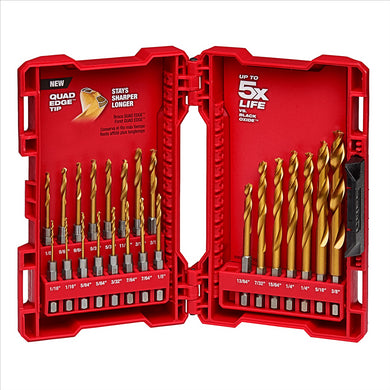 Milwaukee Tool SHOCKWAVE Impact Duty RED HELIX Titanium Drill Bit Set ‐ 23PC