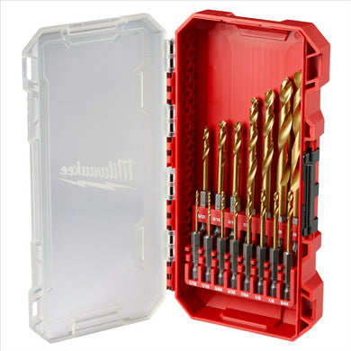 Milwaukee Tool SHOCKWAVE Impact Duty RED HELIX Titanium Drill Bit Set ‐ 15PC