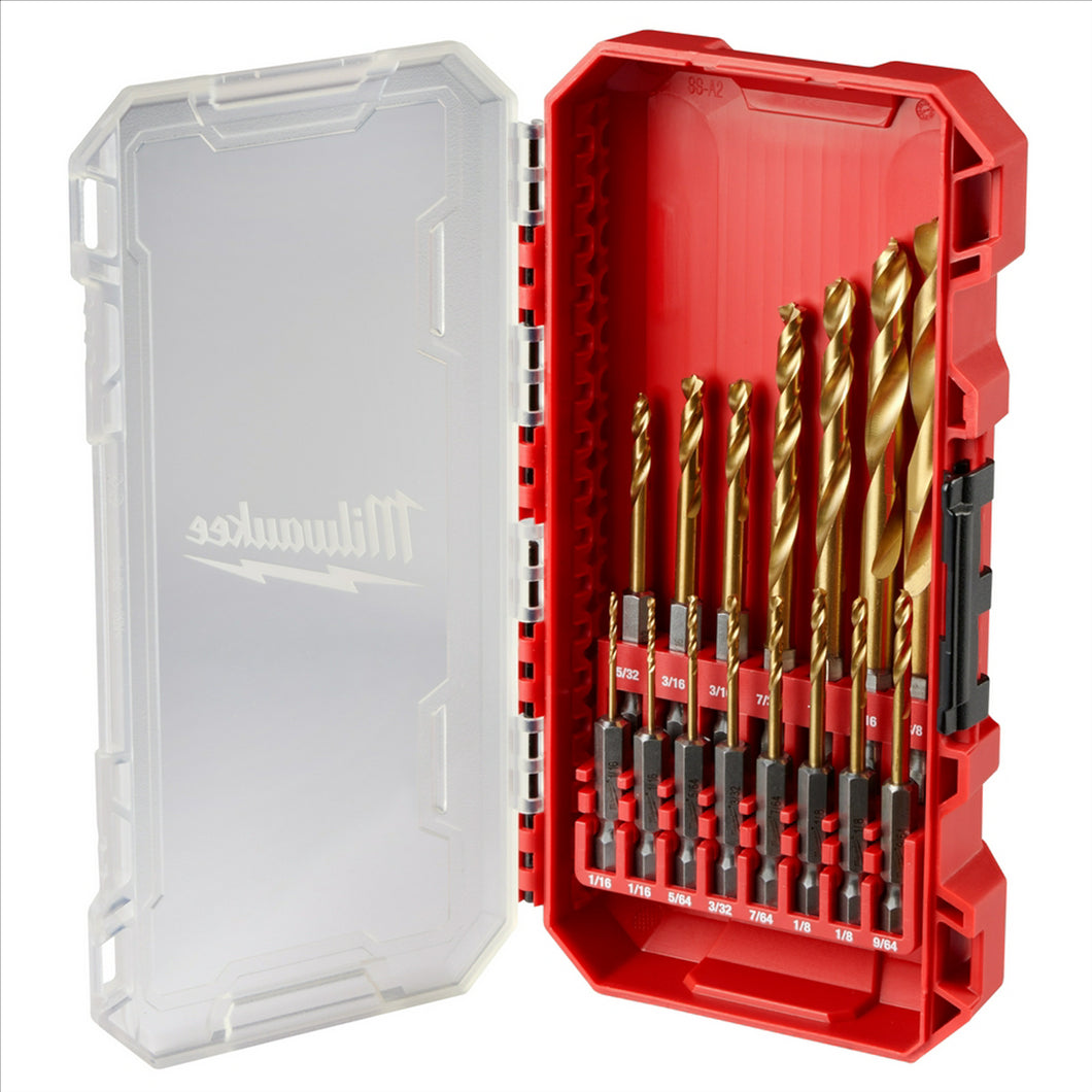 Milwaukee Tool SHOCKWAVE Impact Duty RED HELIX Titanium Drill Bit Set ‐ 15PC