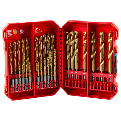Milwaukee Tool SHOCKWAVE Impact Duty RED HELIX Titanium Drill Bit Set ‐ 29PC
