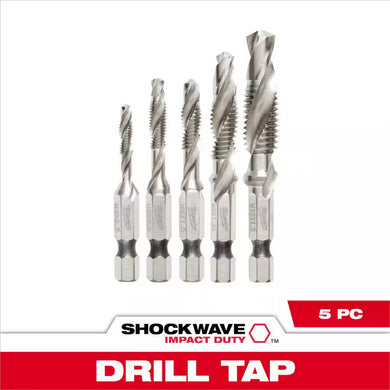 Milwaukee Tool 5 Pc SHOCKWAVE Impact Metric Drill and Tap Bit Set