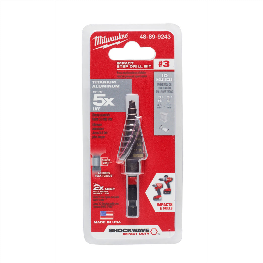 Milwaukee Tool SHOCKWAVE Impact Duty  #3 3/16 - 3/4