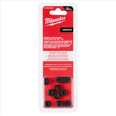 Milwaukee Tool Jobsite Earbuds Foam Ear Tip Kit - M