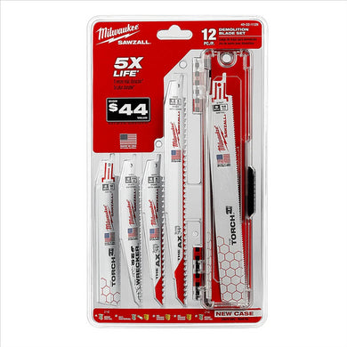 Milwaukee Tool SAWZALL Demolition Blade Set - 12PC