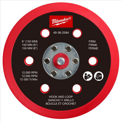 Milwaukee Tool 6 Inch Hook and Loop Sander Backing Pad - Firm