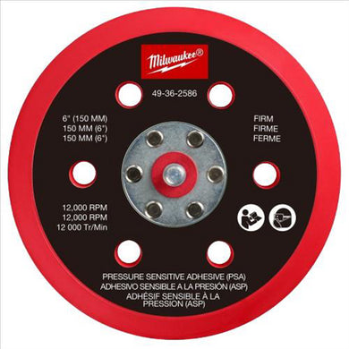 Milwaukee Tool 6 Inch Pressure Sensitive Adhesive Sander Backing Pad - Firm
