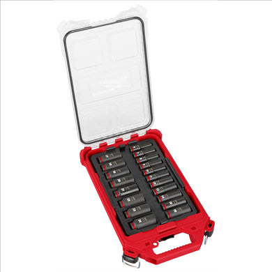 Milwaukee Tool SHOCKWAVE Impact Duty Socket 3/8” Dr 19PC MM PACKOUT Set