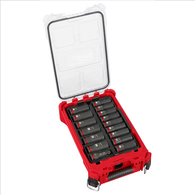Milwaukee Tool SHOCKWAVE Impact Duty Socket 1/2” Dr 16PC MM PACKOUT Set