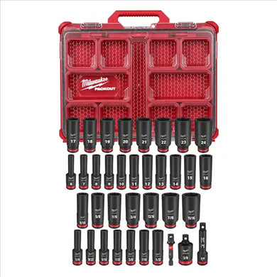 Milwaukee Tool SHOCKWAVE Impact Duty Socket 3/8” Dr 36PC PACKOUT Set