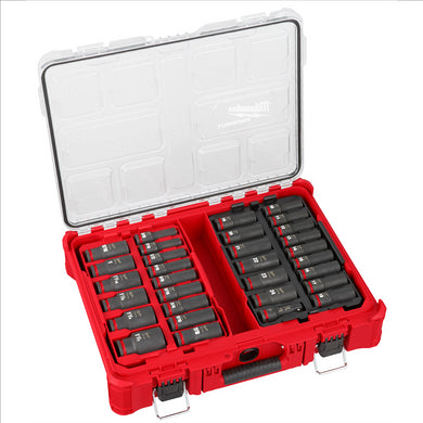 Milwaukee Tool SHOCKWAVE Impact Duty Socket 1/2” Dr 31PC PACKOUT Set