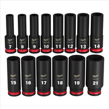 Load image into Gallery viewer, Milwaukee Tool 14PC SHOCKWAVE Impact Duty 3/8&quot; Drive Metric Deep 6 Point Socket Set
