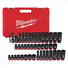 Load image into Gallery viewer, Milwaukee Tool 43PC SHOCKWAVE Impact Duty 3/8&quot; Drive SAE &amp; Metric Deep 6 Point Socket Set
