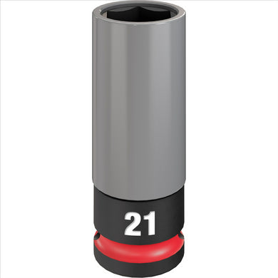 Milwaukee Tool SHOCKWAVE Impact Duty 1/2 Drive 21MM Metric Lug Nut Wheel Socket